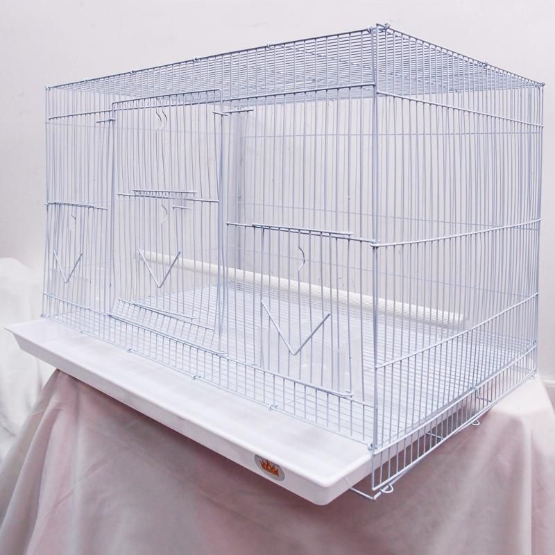 4 Cups Large Square Custom Metal Wire Travel Parrot Bird Rabbit Pet Animal Carrier Transport Cage