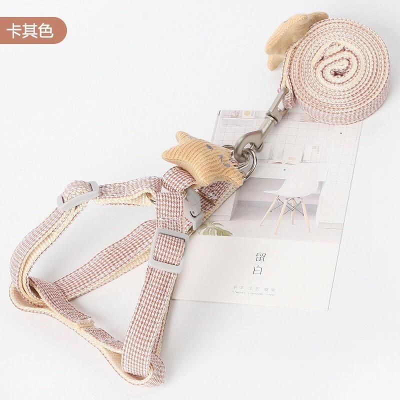 Pet Puppy Traction Rope Nylon Neck Collar Double D Buckle Adjustment Dog Collar Pet Rope Dog Cat Harness