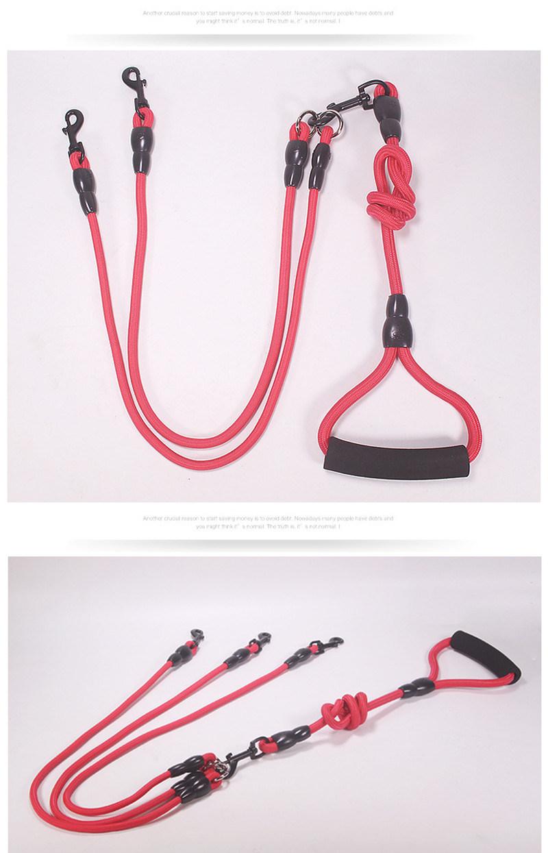 Multihead Nylon Dog Leads Dismountable and Retractable