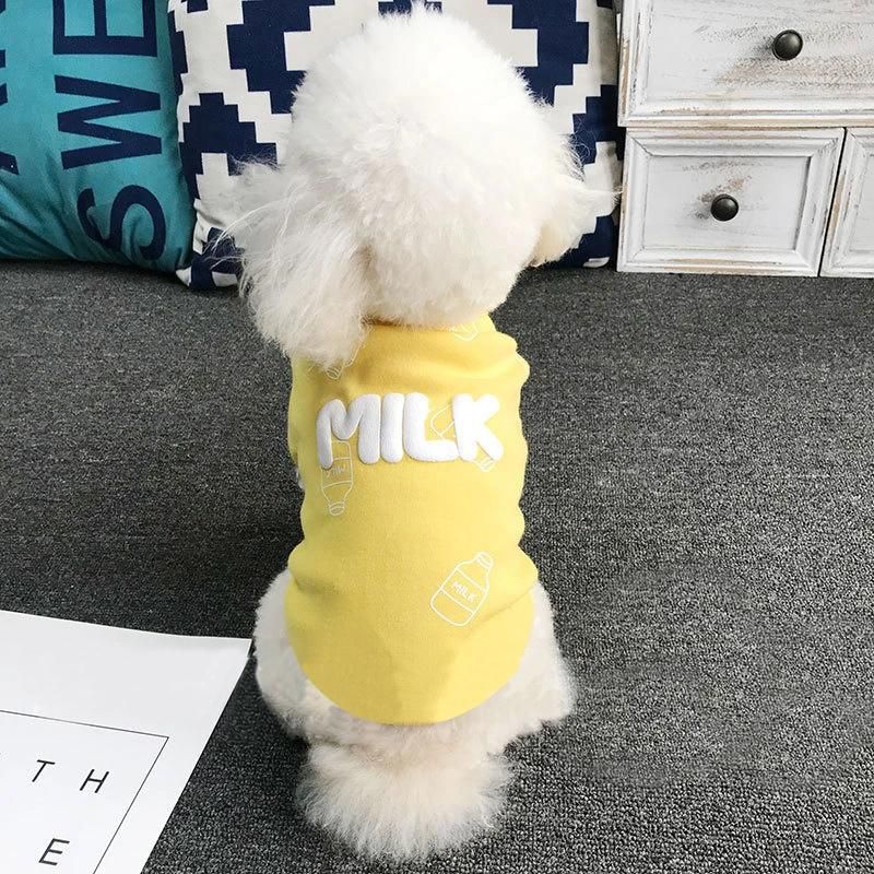 Spring Summer Three-Dimensional Printing Cat Clothes Cotton Pet Clothes Teddy French Bulldog Clothes