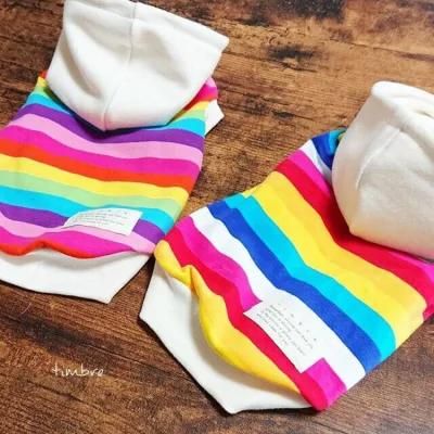 Pet Hoodie Thin Colorful Industrial Style Warm Dog Jacket Coat Costume Dog Clothes