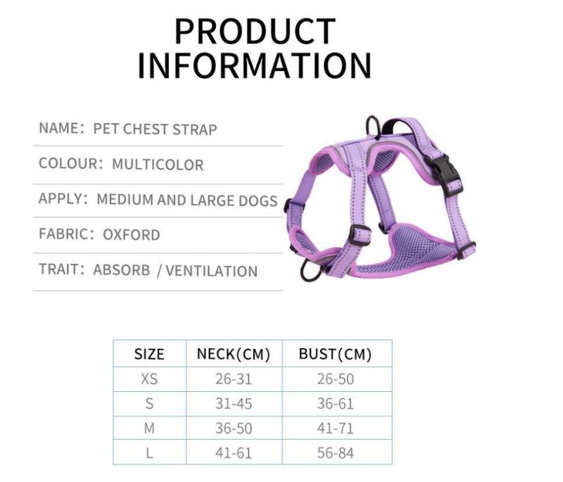 No-Pull Pet Harness with 2 Leash Clips All Round Reflective Dog Harness