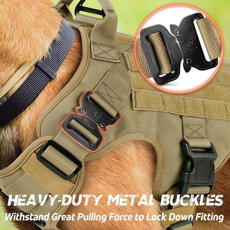 Tactical Dog Harness for Large Medium Dogs Military Dog Harness with Handle