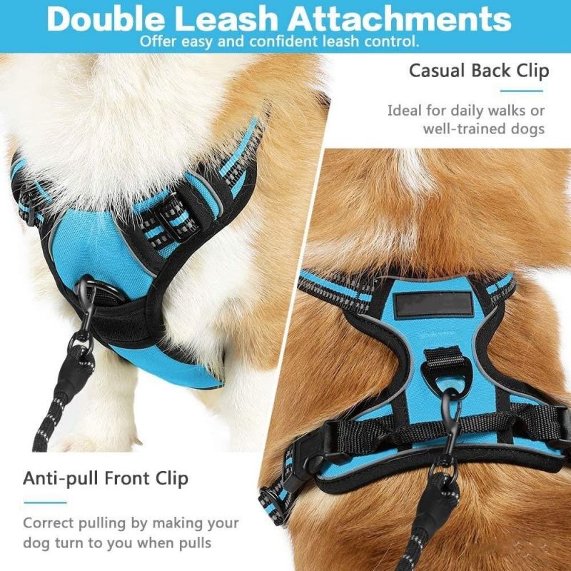 No-Pull Pet Harness with 2 Leash Clips Reflective Dog Harness