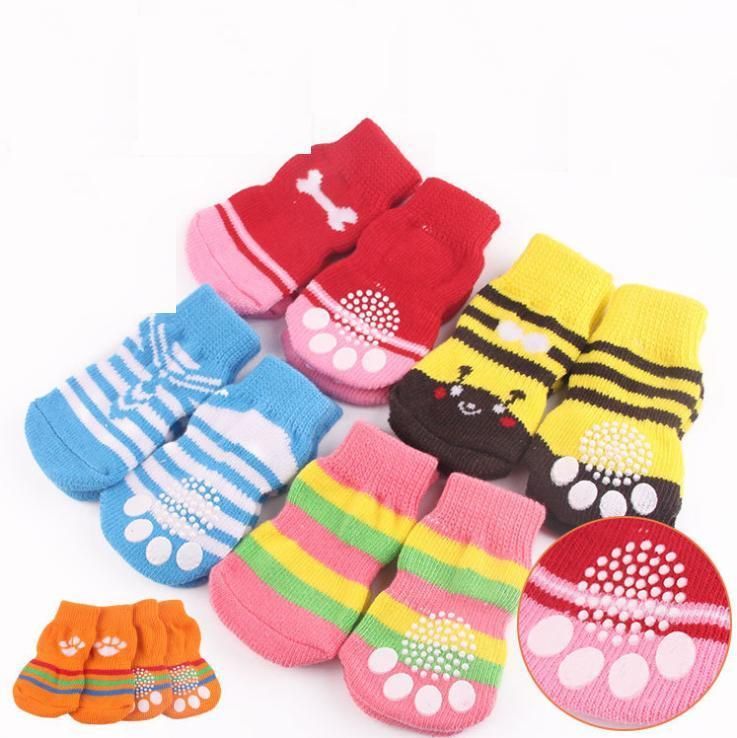 Custom Pet Dog Socks Paw Protection Traction Control Anti-Slip Dog Socks for Indoor Wear