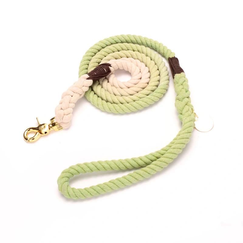 Custom New Arrival Adjustable Cotton Hemp Rope Dog Leash
