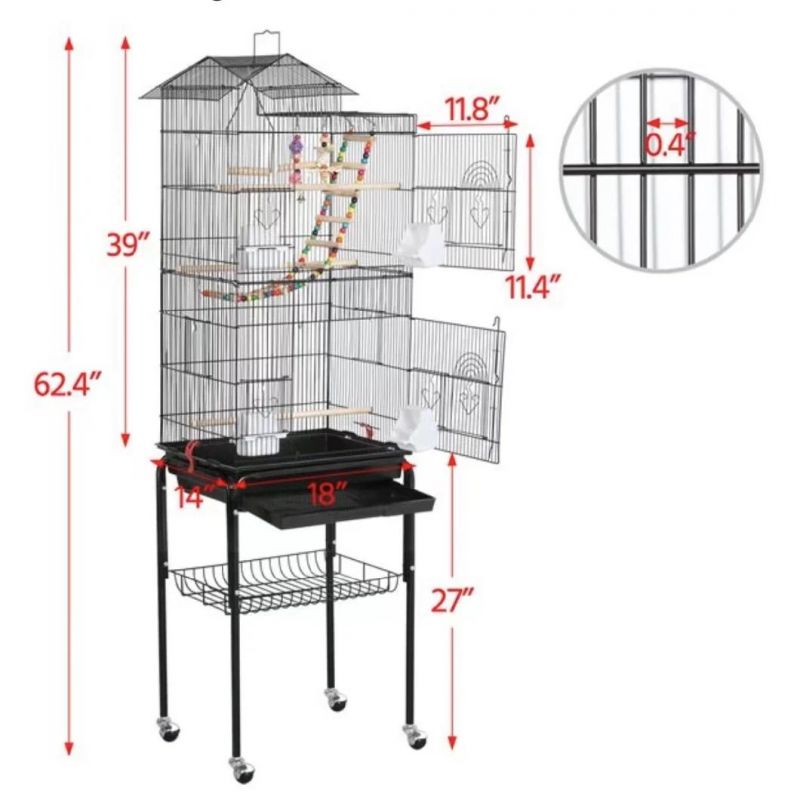 in Stock OEM ODM Wholesale Pet Bird Cages Parrots Macaws for Sale