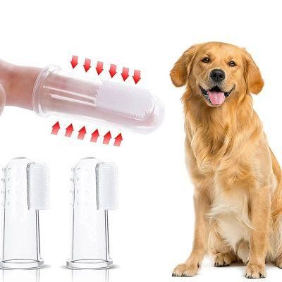 Factory Wholesale Doesn&prime;t Hurt The Gums Transparent Liquid Silicone Toothbrush for Dog