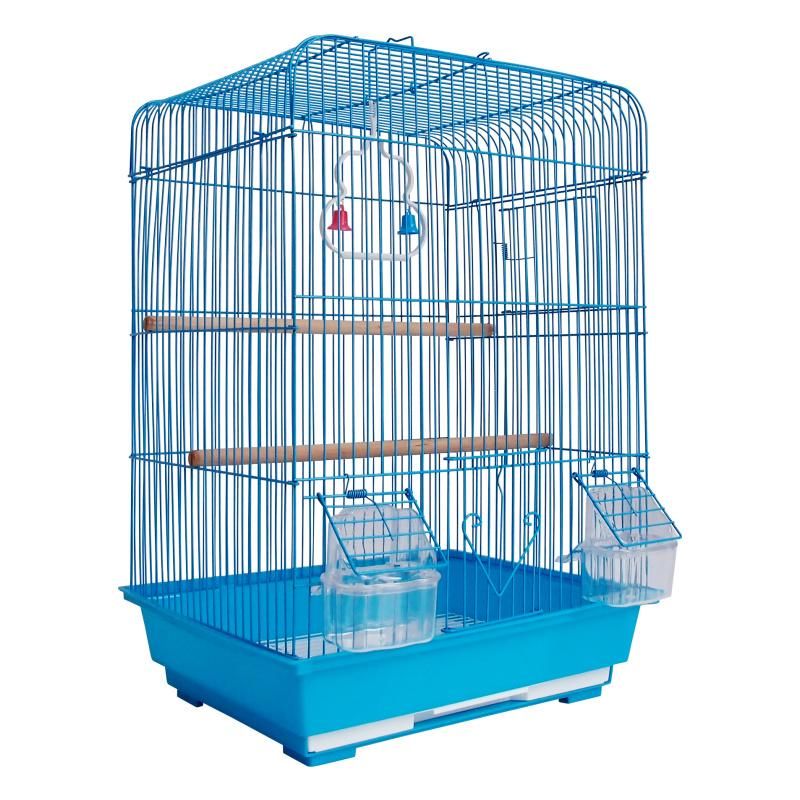 Small Square Iron Outdoor Indoor Parrot Breeding Bird Cage Pet Carrier with Handle