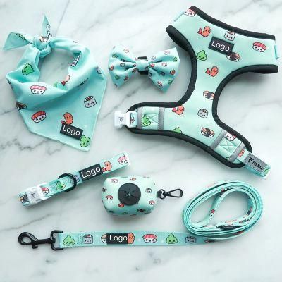 OEM Premium Sublimation Duo Reversible Soft Neoprene Custom Dog Harness Set