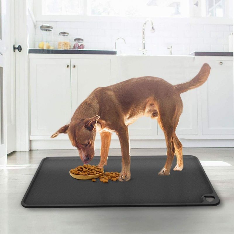 Dog Food Mat - Dog Cat Bowl Mat for Food and Water