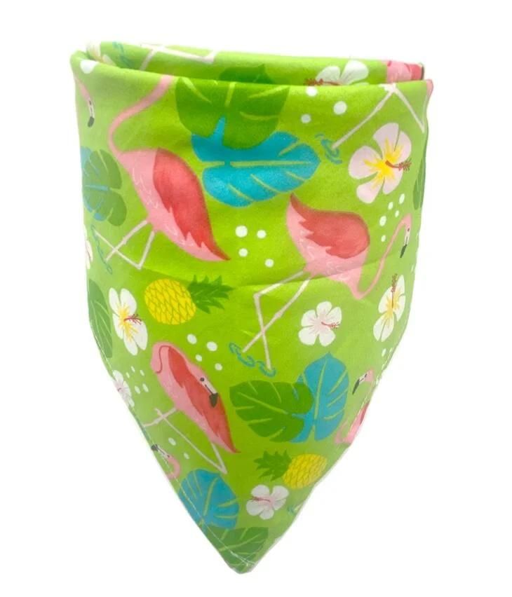 Leaf Plant Triangle Pet Bibs Reversible Triangle Saliva Towel Collar Scarf for Dogs Cats Pets