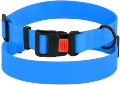 Factory Popular Colors PVC Pet Collars Adjustable Waterproof Dog Collar