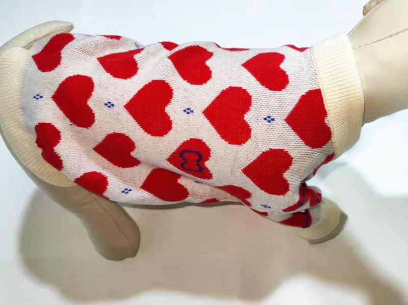 Heart Weaved Pet Sweater Fashion Designer Dog Sweater Pet Products