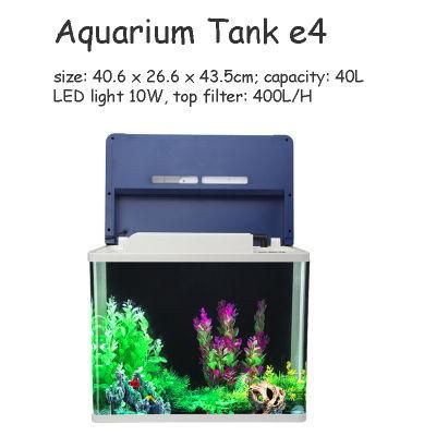 10-Gallon Curved Glass Tank Kit with Time Displayed