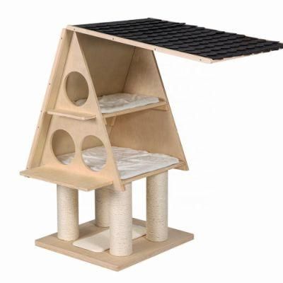 Cat Tree Multi-Level Cat Tower Furniture Pet Tree House with Spacious Perch with Perch and Sisal Column to Scratch