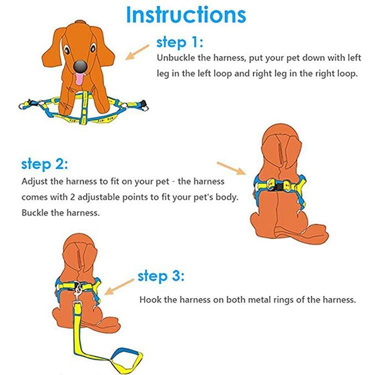 Pet Accessory Dog Harness Reflective Nylon Soft Mesh Padded Quick Fit Dog Harness for Walking Training