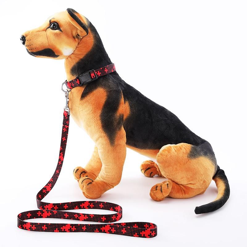 Pet Dog Leash with Neck Ring Carabiner Hook Sublimation Logo