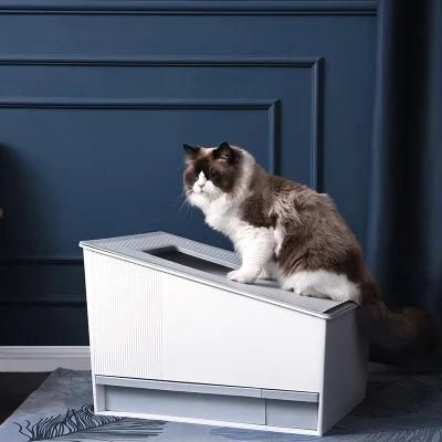 New Chimney Design APP Operation Anti-Splash Intelligent Infrared Cleaning Cat Litter Box Cat Toilet Box