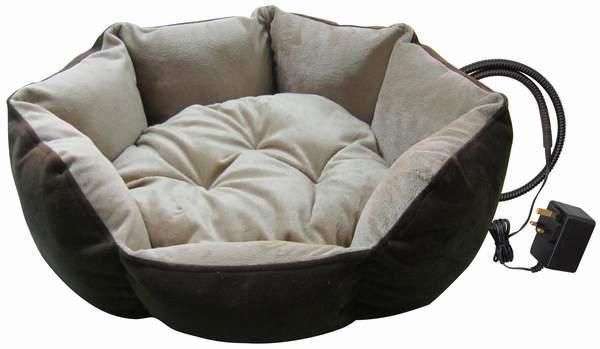 Comfortable Pulsh Pet Sofa with Heating Pad and Overheating Protecting