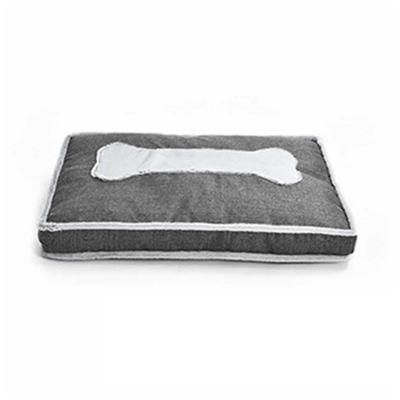 Factory Price Grey Bone Painting Washable Dog Bed for Sale