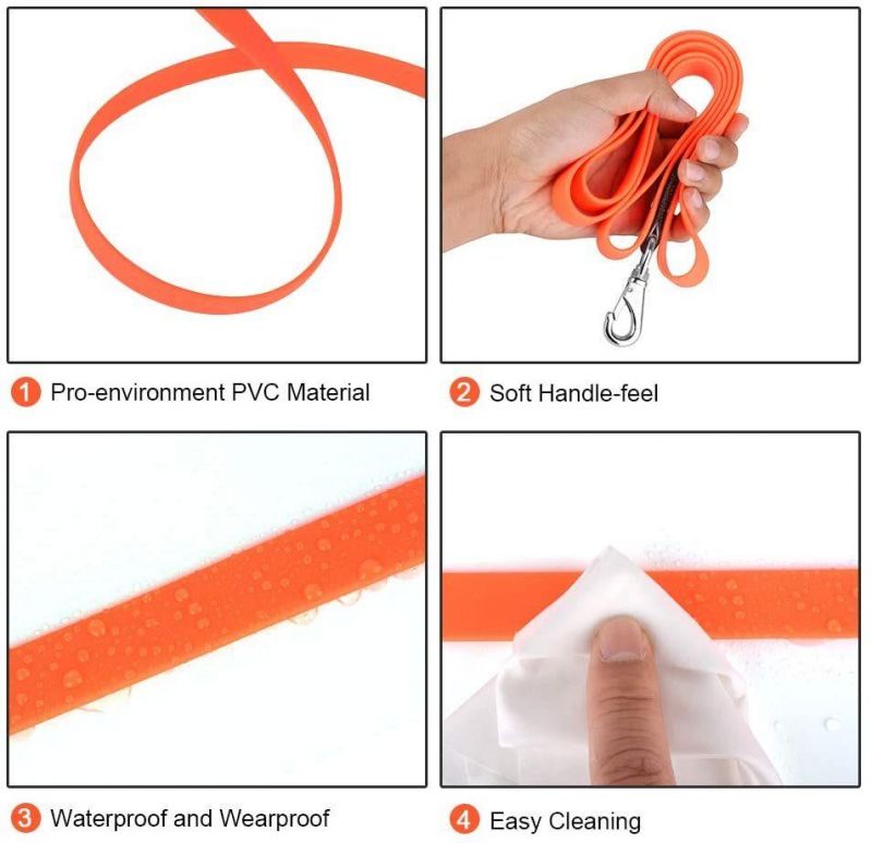 Waterproof PVC Comfortable Pet Collar Matching Leash Set
