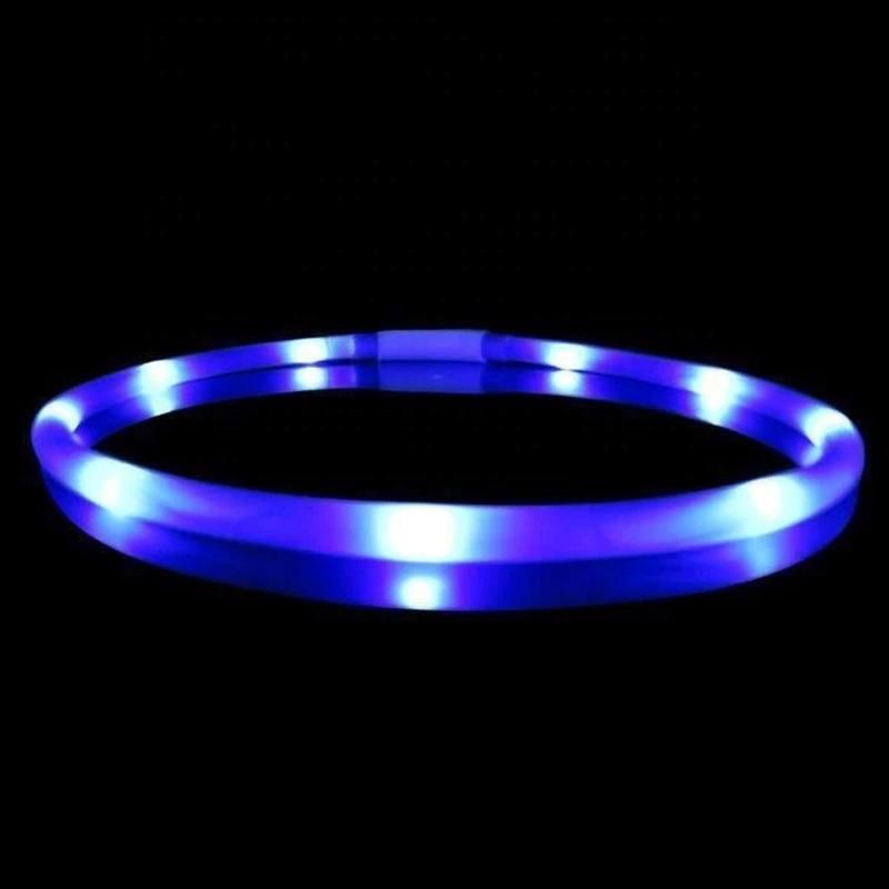 Waterproof LED USB Rechargeable Glowing Pet Silicone Dog Collar