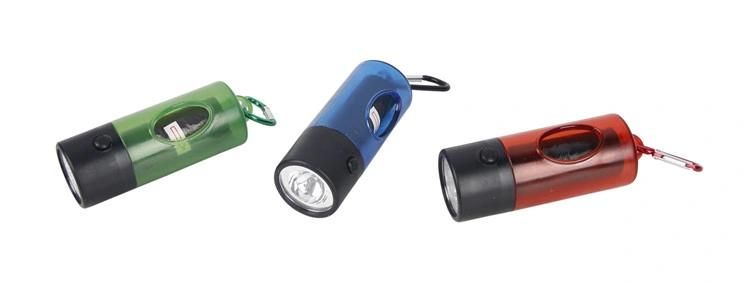 LED Disposable Portable Pet Dog Trash Waste Bag with Dispenser