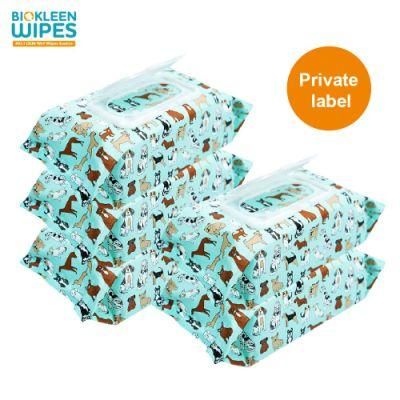 Biokleen Wholesale Low Price 80PCS Dog Wipes Organic Pet Grooming Cleaning Wipes