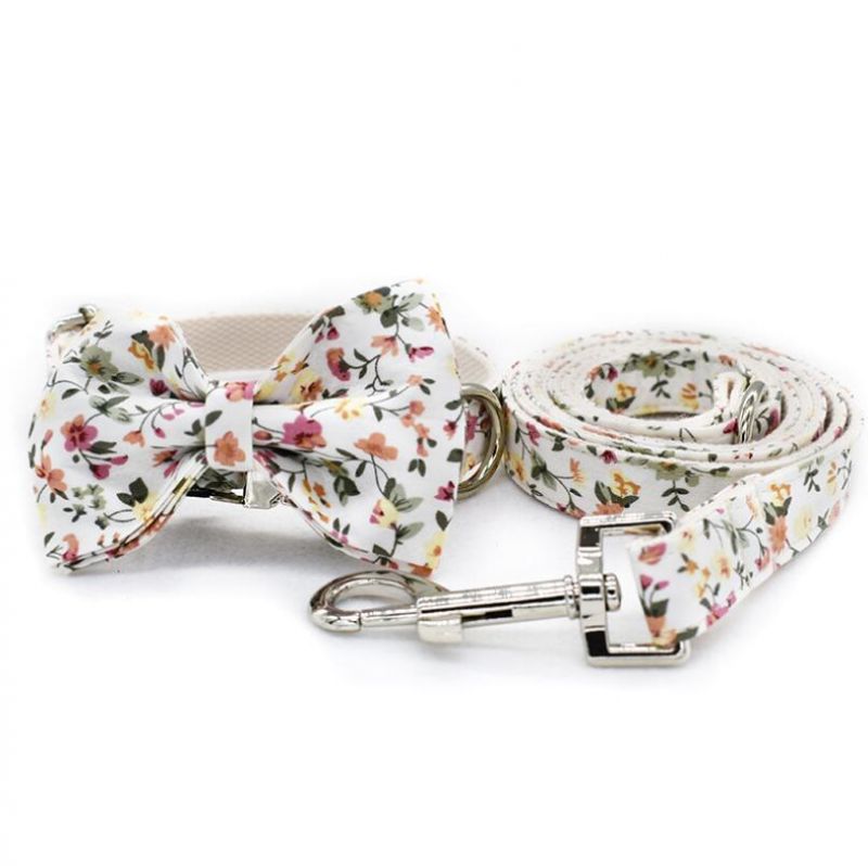 Flower Leaf Sublimation Dog Collar Leash