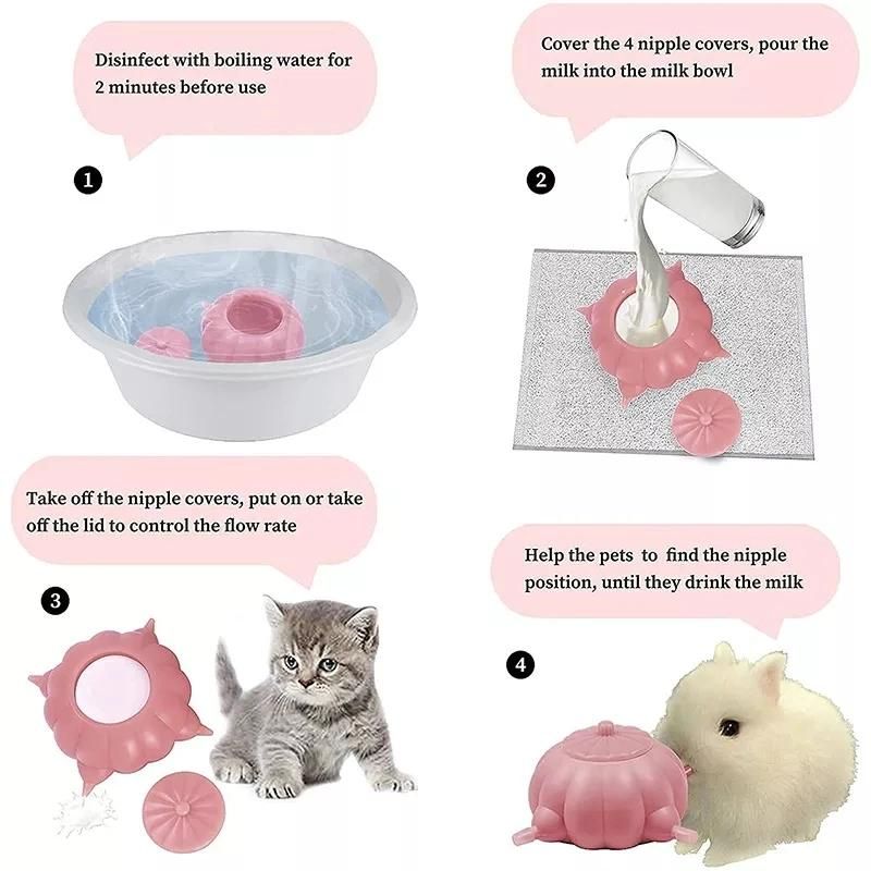 Amazon Hot Seller Puppy Feeder Nipple Silicone Bubble Puppy Milk Feeder Puppy Nipple Feeder