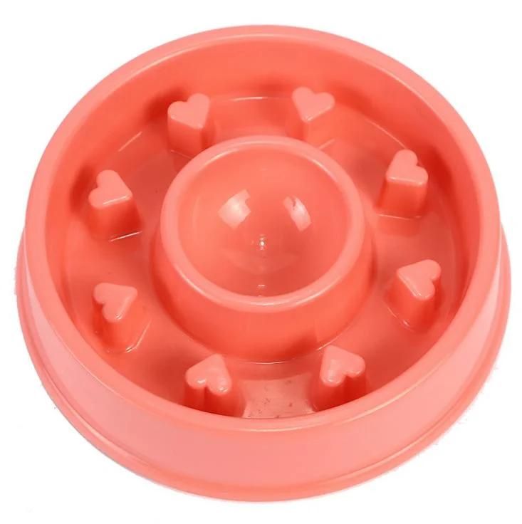 Healthy Pet Feeder Slow Eating Pet Dog Plate Bowl