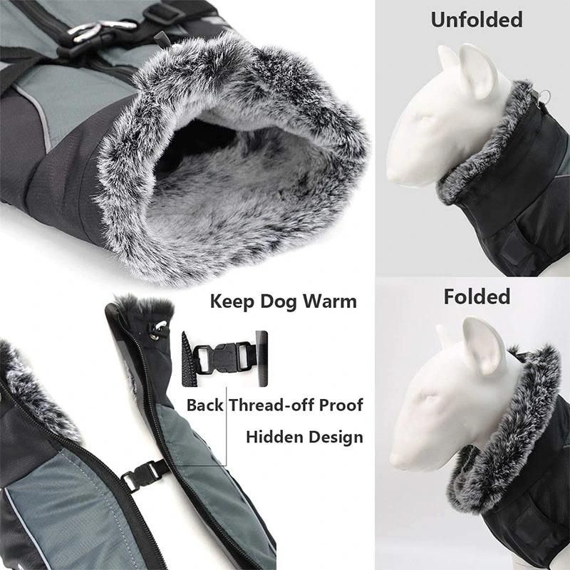 Popular Fashionable Large Dog Coat Waterproof Reflective Pet Jacket