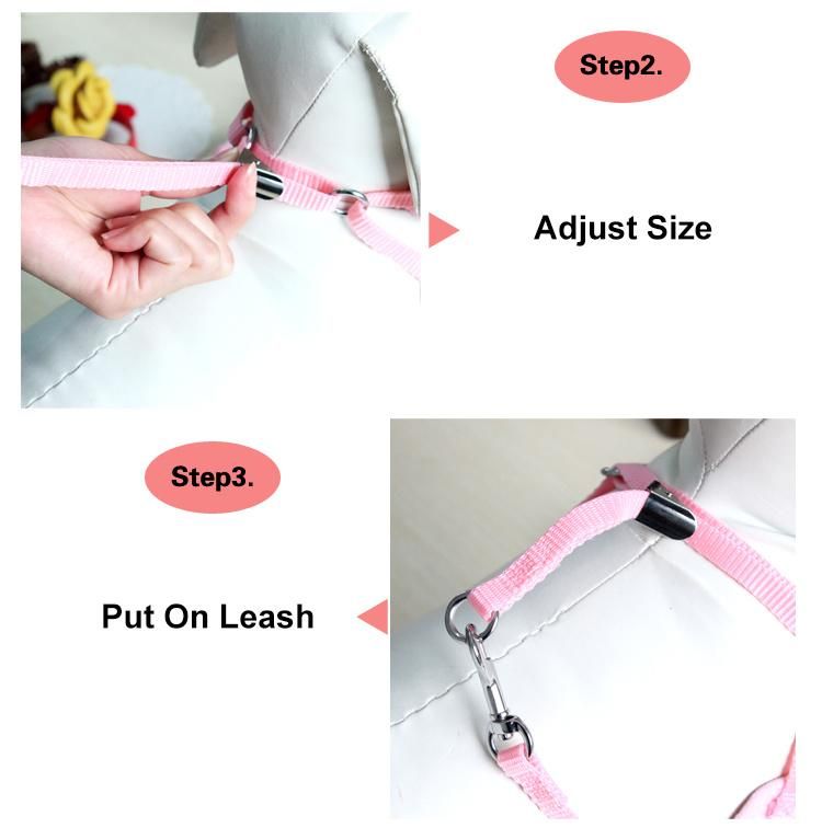 Customized Line Design Pattern Reversible Pet Dog Harness Leash Collar with Adjustable Accessories for Walking The Dog