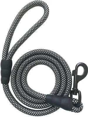 Thick Durable Nylon Dog Training Pet Rope Leash 5 or 6 Feet with The Soft Handle and Light Weight - for Small Medium Large Dogs