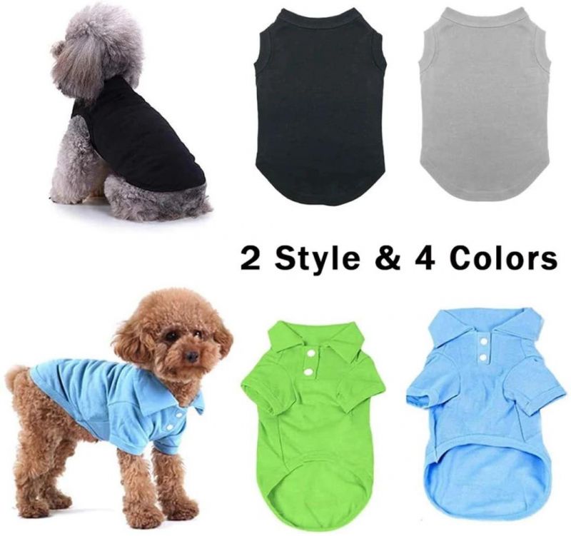 Dog T-Shirt Pet Summer Shirts Puppy Clothes for Small Medium Large Dog Cat