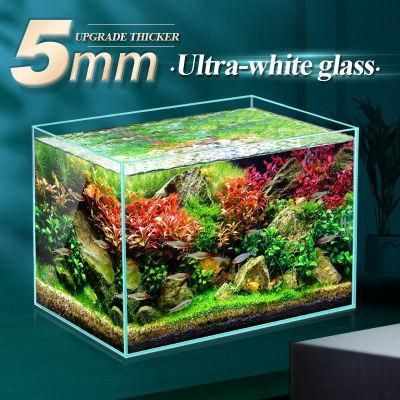 Yee Ultra White Glass Fish Tank HDPE Aquarium Goldfish Bowl for All Types Small Fish