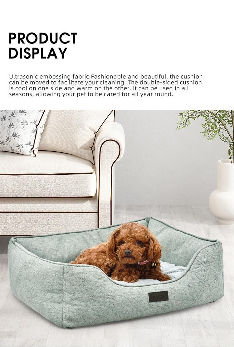 Soft Dog Bed Ultrasonic Embossing Pet Bed