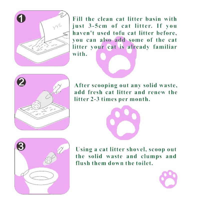 Hot Sell Tofu Cat Litter with Peach Scent, Fast Clump
