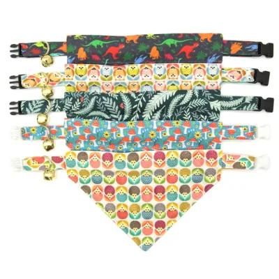 Detached Belt Buckle with Dog Bandanas for Pattern Custom Design Pet Supply Wholesale