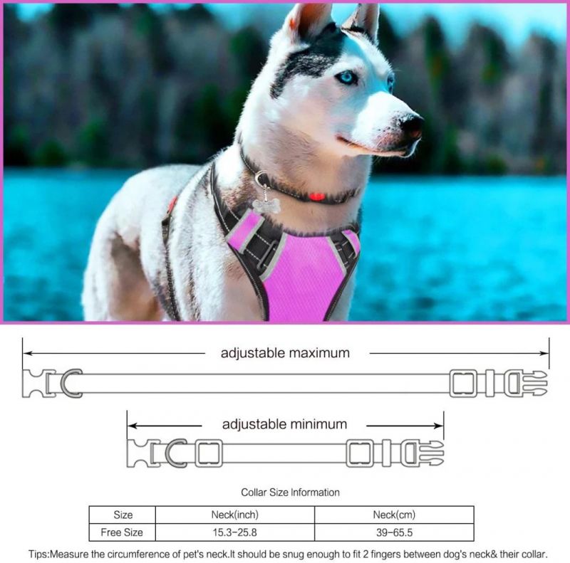 Reflective Dog Harness with Breathable Mesh Lining with Soft Sponge Padding Plate