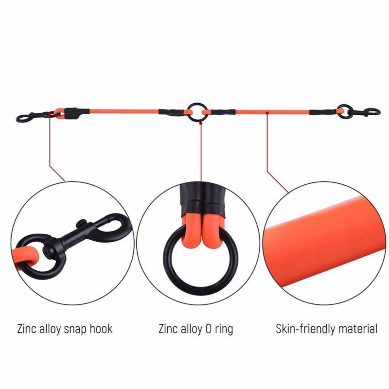 Dog Dual Lead Twin Way Walk PVC Round Double Dog Working Leash Linker Waterproof