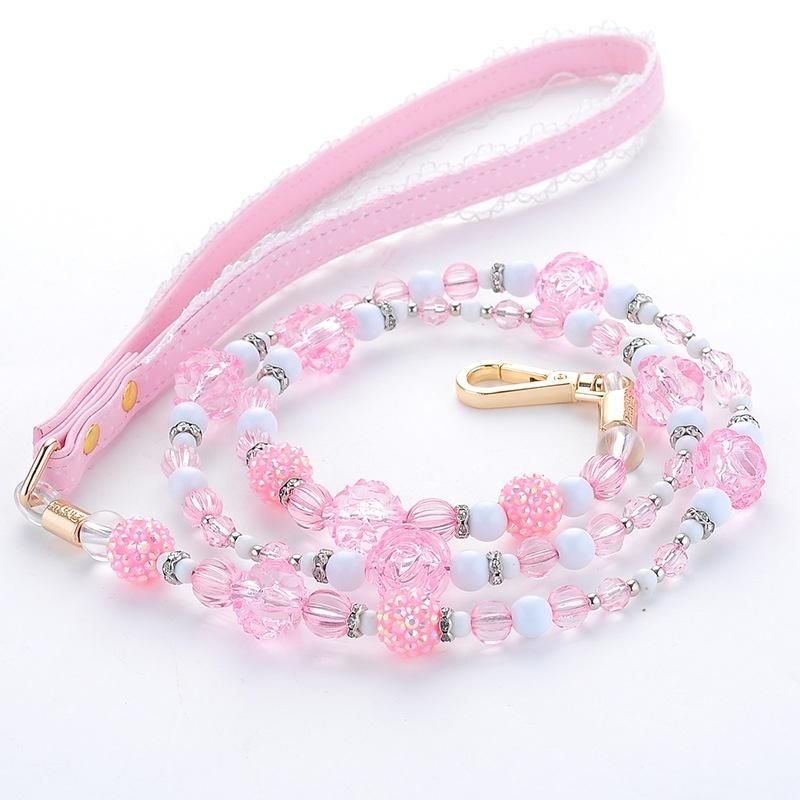 Pet Accessories Cat Small Dog Lead Pearl Necklace Chain