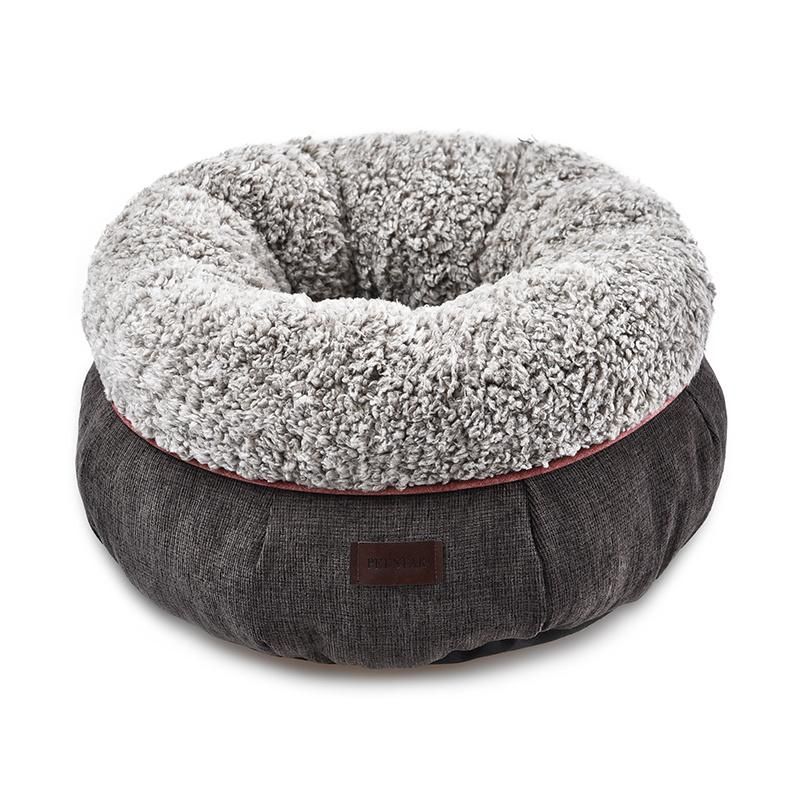 Winter Warm Round Donut Heated Pet Nest Dog Cat Bed