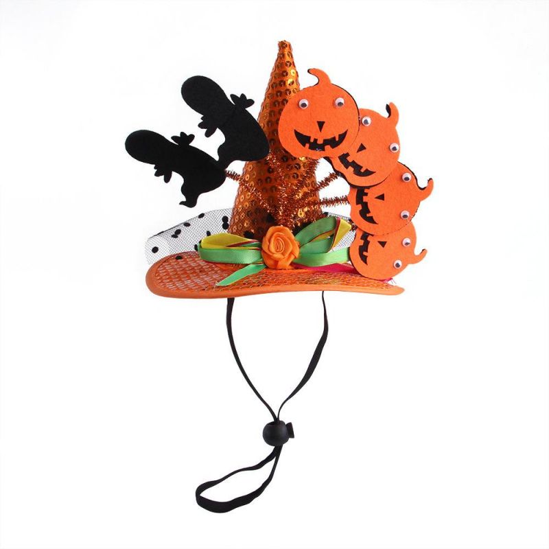 Pet Cat Halloween Hat Spider Web Pattern Cat Hat Decoration