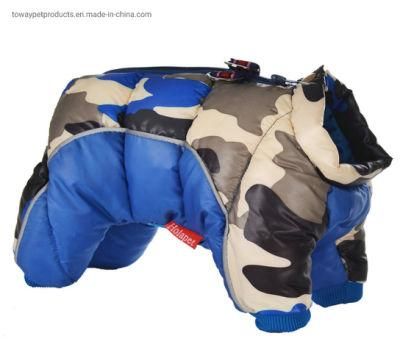 Pet Camouflage Winter Coat Fleece Large Dog Clothes Jacket Jumpsuit