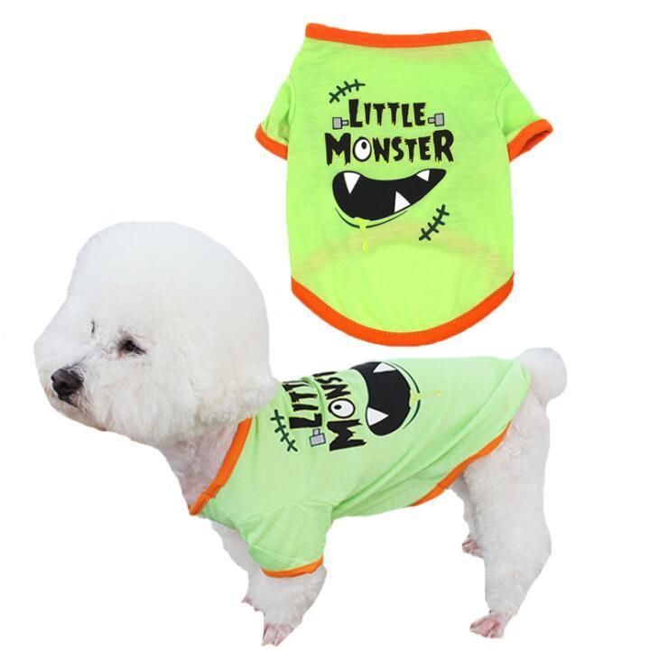 Halloween Dog Shirt Puppy Pet T-Shirt Halloween Ghost Pet Costume