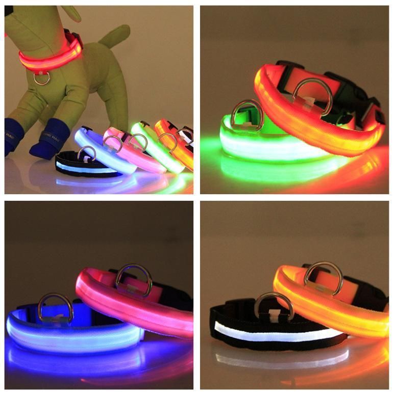 New Arrival Night Safety Flashing Flashing USB Cable Adjustable Rechargeable Glow Light up LED Pet Dog Collar for Animals