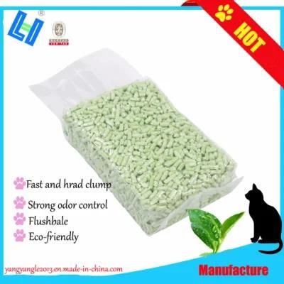 Pet Supply Fast Clump Green Tea Tofu Cat Litter