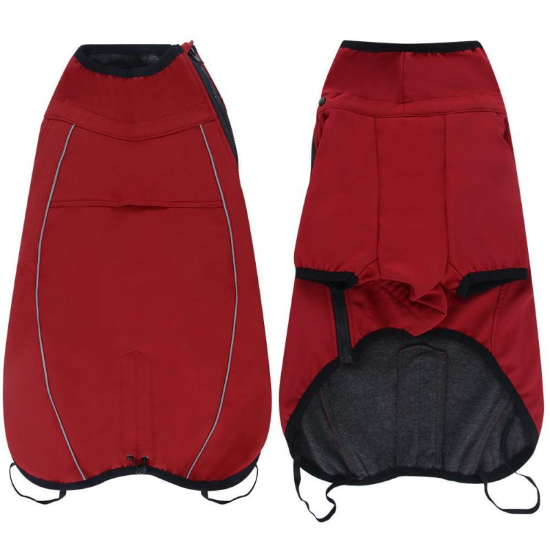 Custom Windproof Pet Raincoat Clothes Plaid Dog Clothes Waterproof Breathable Dog Winter Jacket Coat